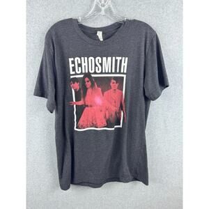 Echosmith Shirt Size L Gray Short Sleeve Tee 2018‎ Tour Rock Pop Emo